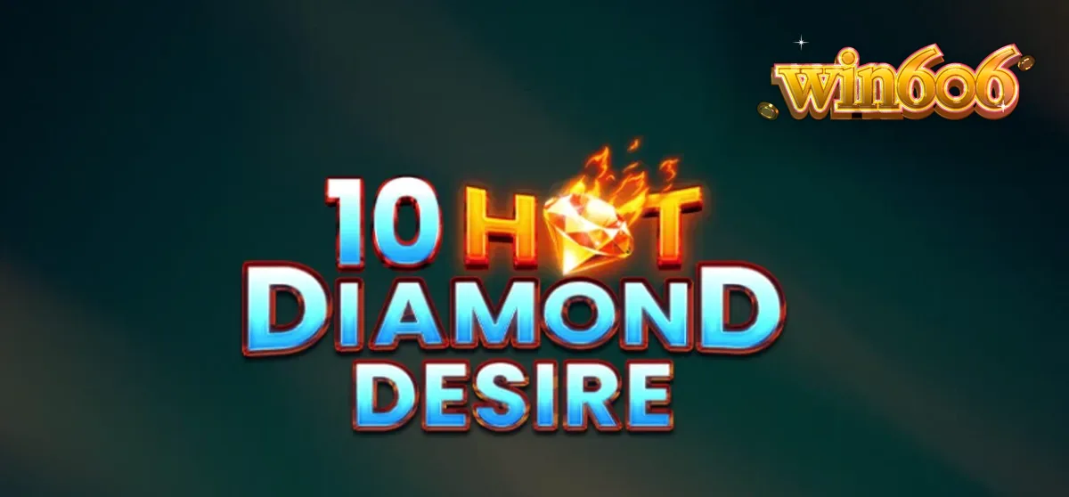 Interface vibrante e neon do slot 10 Hot Diamond Desire com símbolos de frutas e diamantes brilhantes.